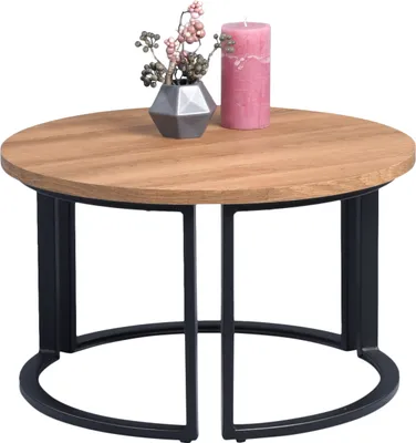 Produktbild von Couchtisch Beistelltisch DAGO 36x60 cm cm Nachbildung Eiche braun