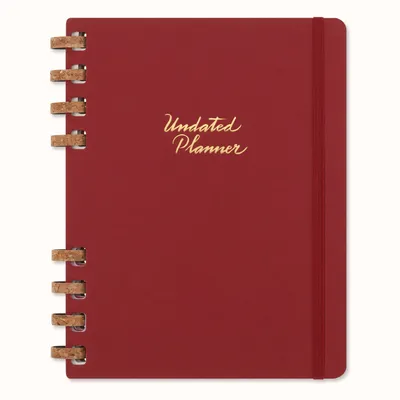 Produktbild von Moleskine Undatierter Life Kalender Mit Spiralbindung, Xl, Wochen-Monatskalender, Fester Einband, Crush Cherry