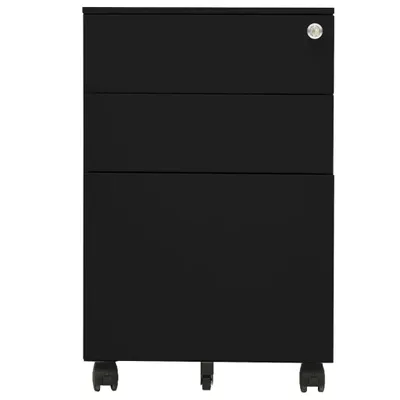 Produktbild von "SALE 2026" Aktenschrank mit Rollen Schwarz 39x45x60 cm Stahl - Aktenschränke DE8868940