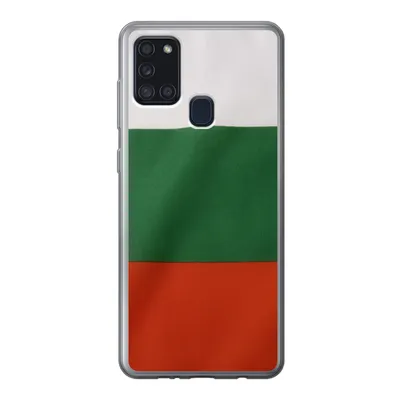 Produktbild von MuchoWow® Handyhülle Schutzhülle Hülle für Samsung Galaxy A21s Nahaufnahme der Flagge von Bulgarien Silikon Softcase Handy Hülle - Hartschale