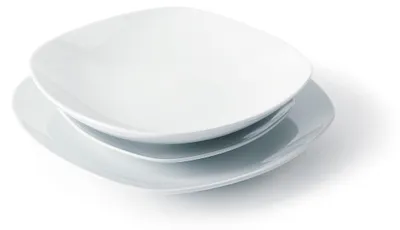 Tafelservice, 18-teilig, Porzellan, Weiß, für 6 Personen