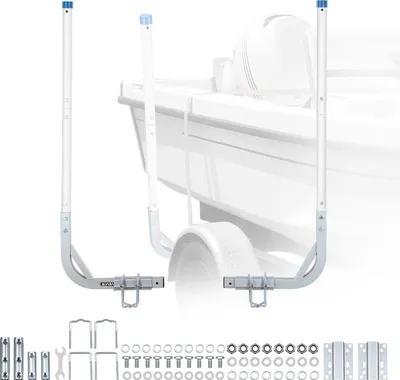 Produktbild von VEVOR Bootsanhängerführung 775 mm / 1205 mm, 0-10 cm Einstellbare Breite, Anhängerführung aus Hochfestem Stahl mit PVC-Rohren, Passend für Skiboote Kompakte Fischerboote Kleine Segelboote