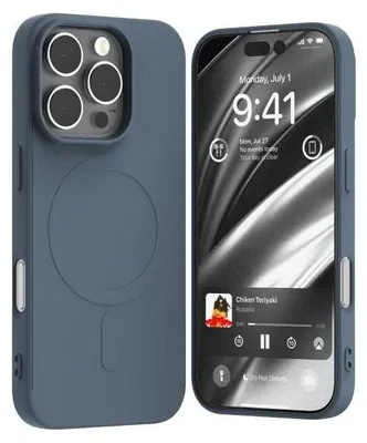 Produktbild von Mercury Magsafe Semi-Silikon Iphone 16 Pro 6.3 Marineblau/Sierrablau
