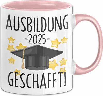 Produktbild von Trendation - Ausbildung Bestanden Geschenk Tasse Geschenkidee Bestandene Prüfung Abschluss 2023  (Rosa)