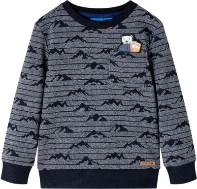 Produktbild von "2026 Promotion" Kinder-Sweatshirt - T-Shirt - Marineblau Melange 116 - Langarmshirts CC133
