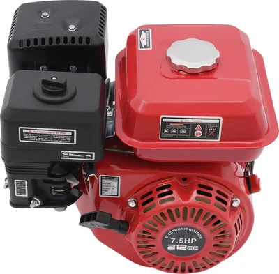 Produktbild von Benzinmotor - 4-Takt - 7,5 PS - Seilzugstart - Luftgekühlt - Einzylinder - 3600 U/min - Rot