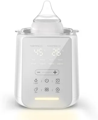 Immagine prodotto di Scaldabiberon 8 in 1, con timer e regolazione della temperatura, per latte materno e latte in polvere.