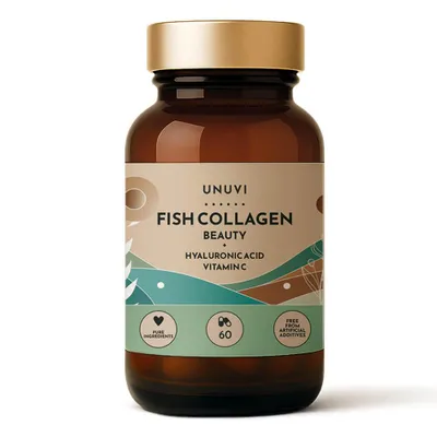 Produktbild von Beauty Fischkollagen 400 mg, 60 Kapseln – UNUVI