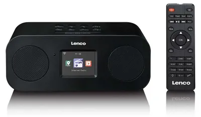 Produktbild von Lenco DIR-121BK - Stereo Internetradio mit DAB+, FM und Bluetooth® - Schwarz