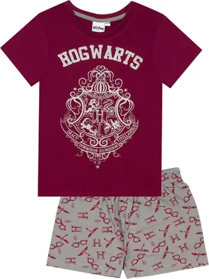 Produktbild von Harry Potter - Schlafanzug mit Shorts für Mädchen NS6407 (158-164) (Burgunderrot)