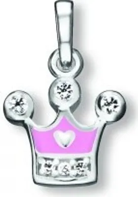 Image de Pendentif couronne zirconium 925/- argent rhodié