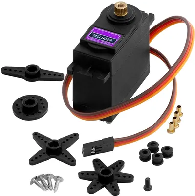 Produktbild von MG996R Servo Motor mit hohem Drehmoment | Kompatibel mit Hitec, Sanwa, GWS | Ideal für RC Auto, Boot, Hubschrauber | Doppeltes Kugellager, Schwarz