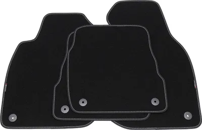 Produktbild von Exclusive-line Design Fußmatten passend für Audi A6 4B Avant Limo 1998-2005, Naht:Silber