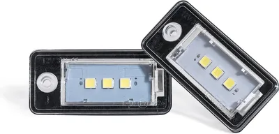 Zdjęcie produktu dla 2x Oświetlenie tablicy rejestracyjnej LED SMD do Audi A3 8P A4 8E A6 4F Q7 A8 4E
