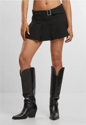 Image de Jupe plissée pour femmes Urban Classics, couleur noire, taille XS