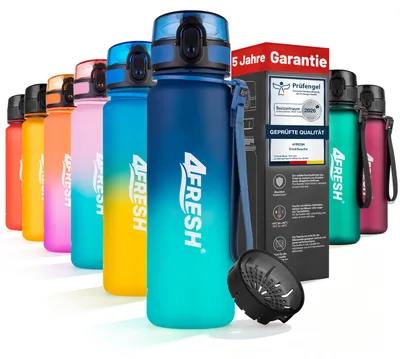 Obrázok produktu pre Fľaša na pitie 4FRESH Colourful Gradient – tmavomodrá a svetlomodrá, 500 ml
