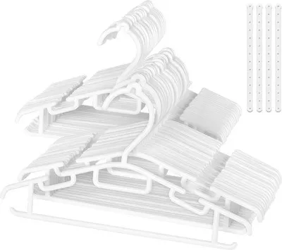 Produktbild von Famanu Kinderkleiderbügel Set 40 Stück - 30 cm, Weiß