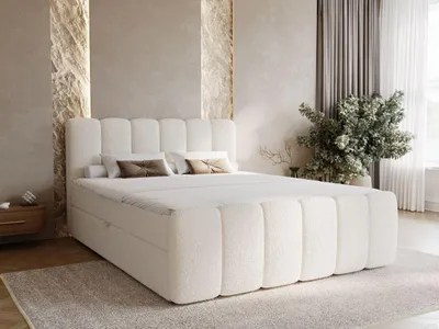 Produktbild von GrainGold Boxspringbett Cloud 140x200 cm - Bett 140x200, Kontinentalbett mit Bettkasten - Doppelbett mit Matratze - Beige (Anthology 01)