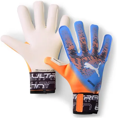 Produktbild von Puma Ultra Grip 1 Hybrid Torwarthandschuhe ultra orange - blue glimmer 9,5