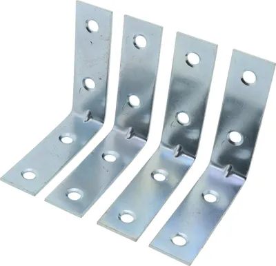 Produktbild von 4 x Montagewinkel mit Schrauben 5 x 5 cm verzinkt