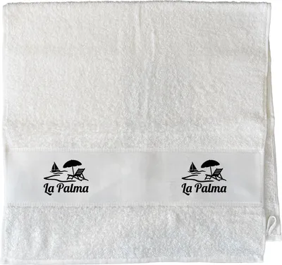 Produktbild von Huuraa Handtuch La Palma Inselmotiv Spanien 50x100cm White Baumwolle Handtuch Geschenkidee