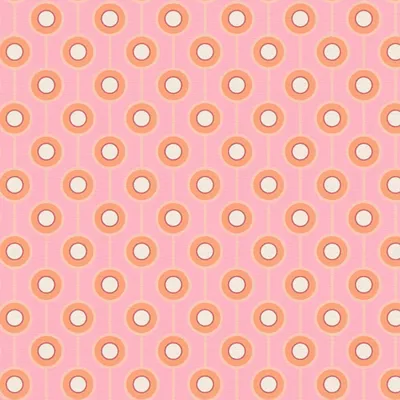 Immagine prodotto di Profhome 395373-GU Carta da parati retrò geometrica rosa arancione beige bianco crema 4,5 m2