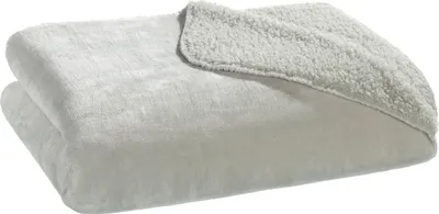 Produktbild von Wende-Wohndecke - Silbergrau - Polyester - 150 x 200 cm