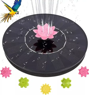 Produktbild von Wasserspiel Springbrunnen Solar Rund Teichpumpe Solarpumpen Pumpe Aussen für Garten, Vogel-Bad, Teich, Fisch-Behälter Wasserspiel Dekoration
