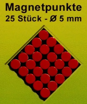 Produktbild von Einfarbige Kartenmarkierungen/Magnete. Rot. 25 Stück.