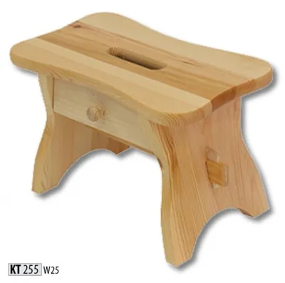Produktbild von Fussbank Kiefer Fußhocker Echtes Holz Schemel Hocker Massive Fußbank Vollholz
