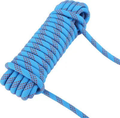 Productafbeelding van 12 mm Panchute paracord, nylonkoord met bevestigde gesp en karabijnhaak, 10 meter, geschikt voor bergbeklimmen en outdooractiviteiten