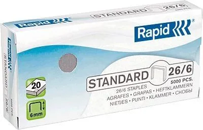 Produktbild von Rapid 24861300, Klammerpack, 26/6, 6 mm, Befestigung, 1000 Heftklammern, 26/6