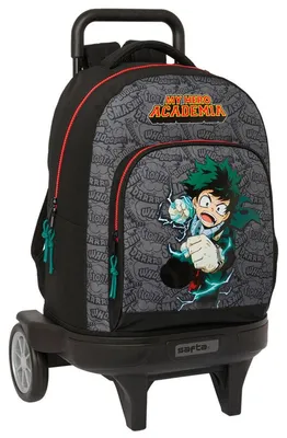 Immagine prodotto di Zaino scuola con ruote My Hero Academia Nero 33 x 45 x 22 cm