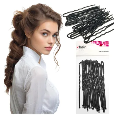 Produktbild von xhair Friseur-Haarnadeln mit Kugel für Hochsteckfrisuren Schwarz
