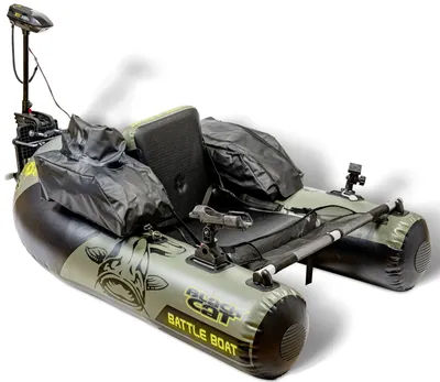 Produktbild von Black Cat Battle Boat Set - Bellyboot + Elektromotor