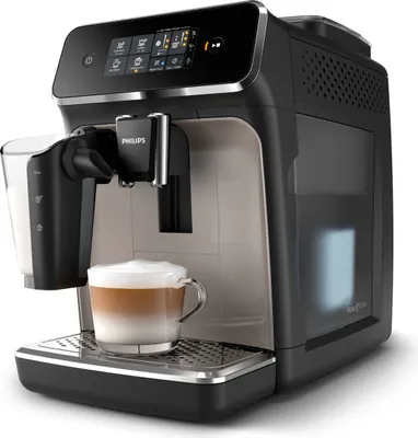 Produktbild von Philips Kaffeevollautomat 2200 Series, 3 Kaffeespezialitäten, LatteGo Milchsystem, Braun (EP2235/40)