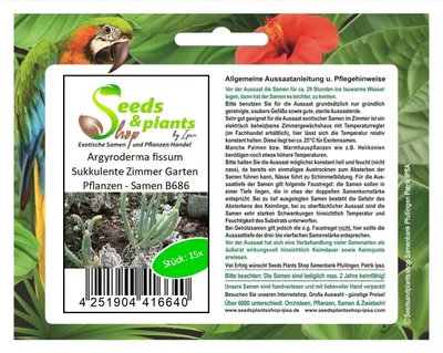 Produktbild von 15x Argyroderma fissum Sukkulente Zimmer Garten Pflanzen - Samen B686