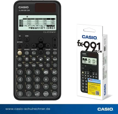 Zdjęcie produktu dla Casio fx-991DE CW, Kieszeń, Kalkulator naukowy, 12 cyfr(y), Bateria, Czarny