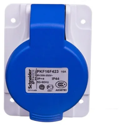 Produktbild von Einbausteckdose 2P+Z 16A blau IP44 PKF16F423