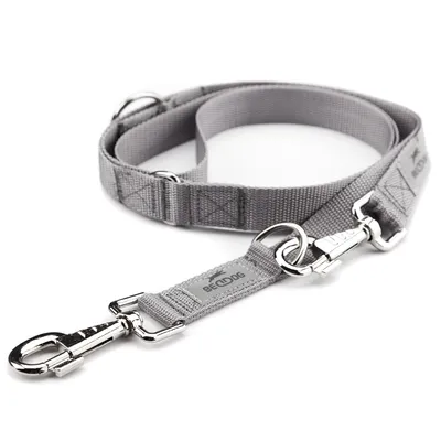 Produktbild von BedDog Hundeleine WILLY verstellbar in 3 Längen Führleine, Laufleine,2m/25mm,Grau