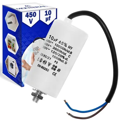 Anlaufkondensator 10 µF 450 V, universell einsetzbar