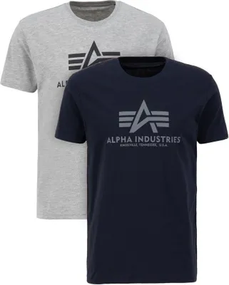 Produktbild von ALPHA INDUSTRIES BASIC T 2 PACK Herren Doppelpack T-Shirt