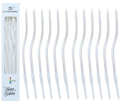 Obrázek produktu pro Sada 12 zlatých svíček na narozeniny s držáky