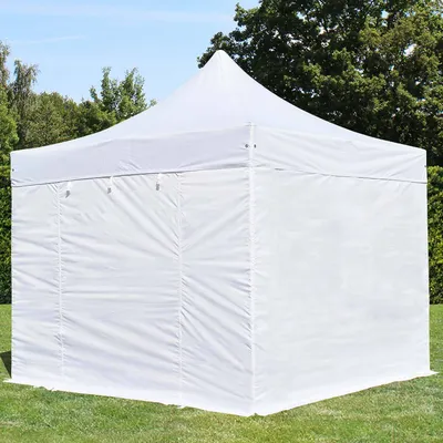 Produktbild von TOOLPORT 3x3m Stahl Faltpavillon, inkl. 4 Seitenteile, weiß
