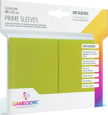 Produktbild von Gamegenic - Prime Sleeves Lime (100 Sleeves)
