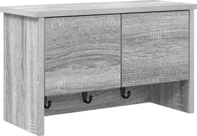 Obrázek produktu pro vidaXL Nástěnný noční stolek s dvířky Šedý Sonoma 50 x 20 x 30 cm
