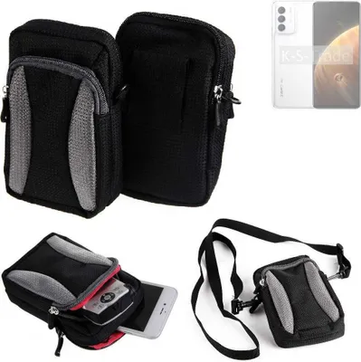 Produktbild von K-S-Trade Holster Schutz Hülle kompatibel mit Infinix Zero 5G Handy Hülle Gürteltasche Umhängetasche mit Zusatzfach schwarz