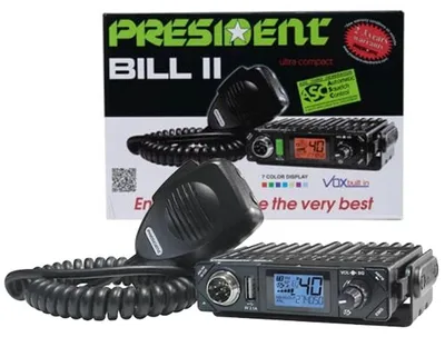 Zdjęcie produktu dla CB Radio President Bill II Plus Vox AM FM 12V 40 Kanałów