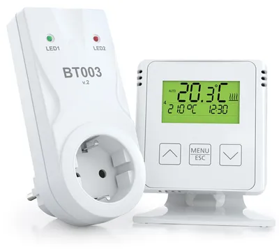 Productafbeelding van BT733 Draadloze kamerthermostaat met tussenstopcontact, 35 m bereik