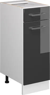Produktbild von Küchenunterschrank Vicco R-Line Anthrazit Hochglanz 30 cm ohne Arbeitsplatte, Model 37706